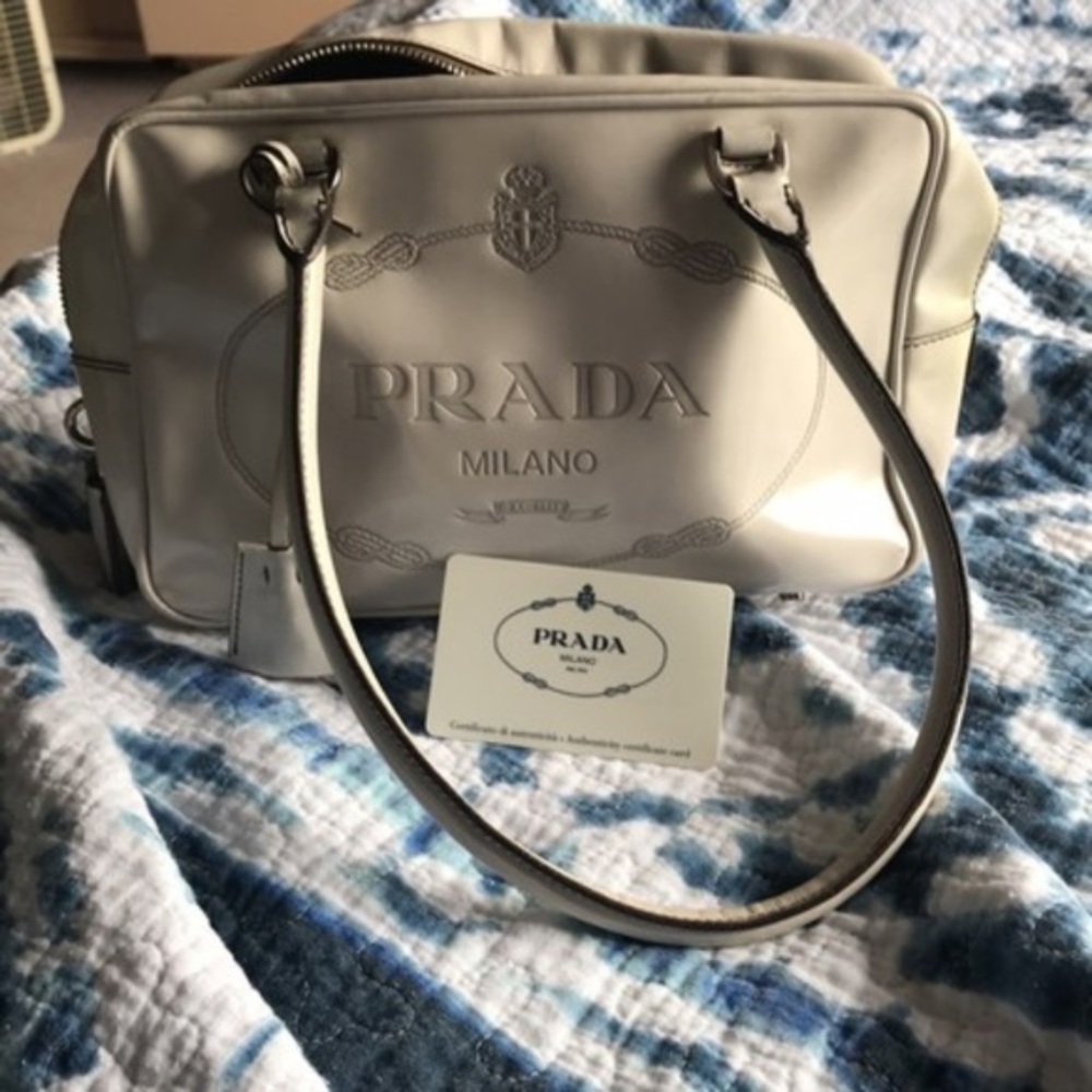 Authentic Prada Vitello Daino Bauletto Bowler Bag - Picture 1 of 6